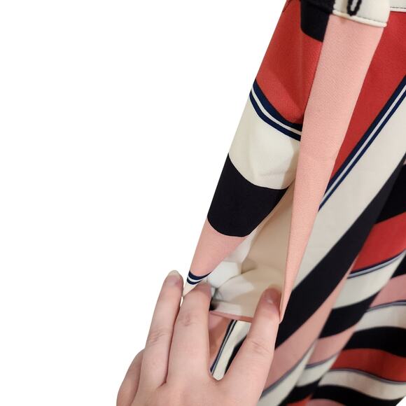 Lane Bryant Flutter Sleeve Asymmetrical Striped Midi Dress Multicolor Size 16 - Picture 7 of 10